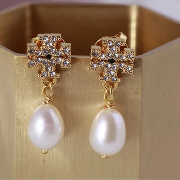 tory burch kira crystal drop earrings